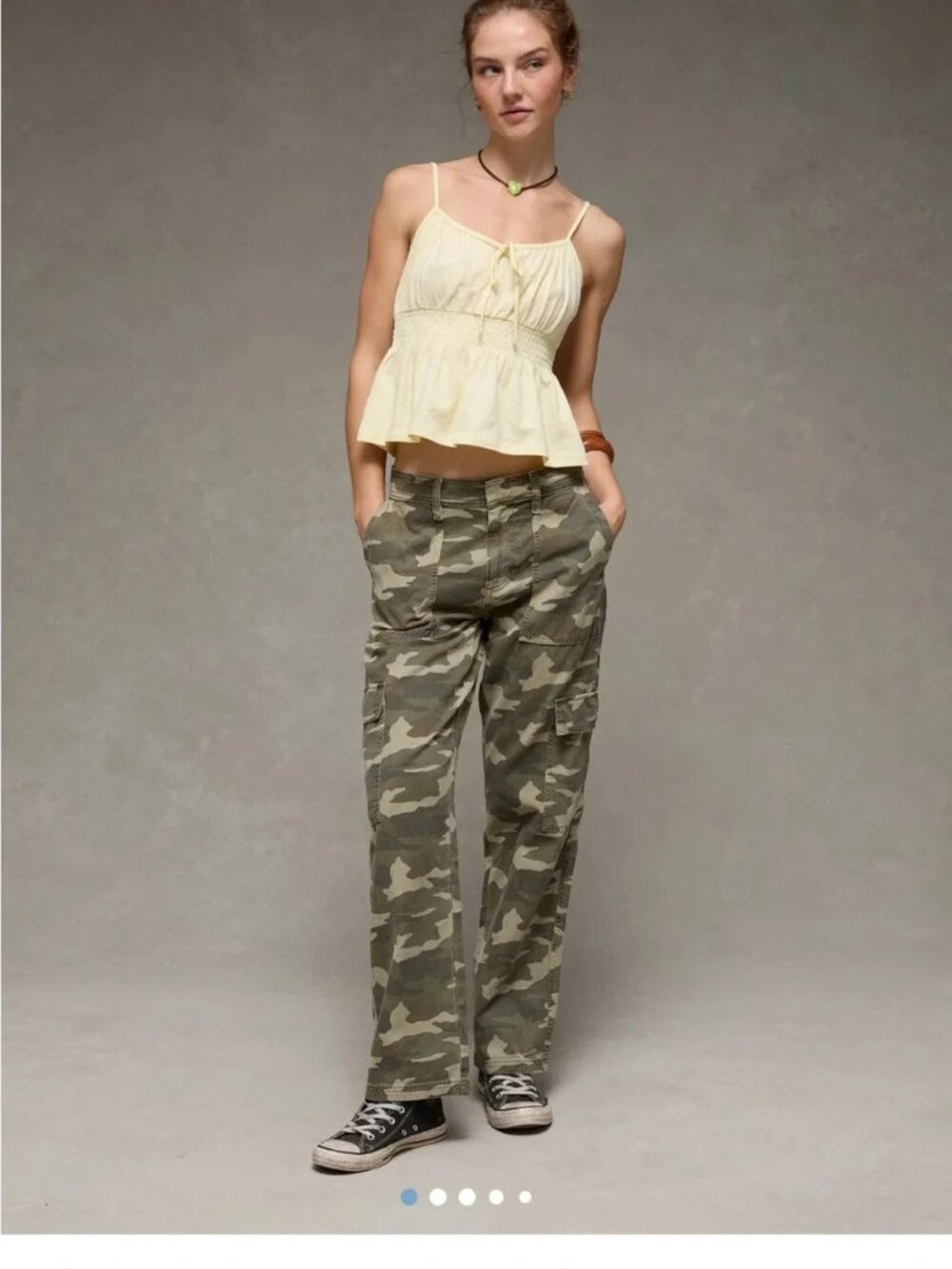 American Eagle Camouflage Ex-Boyfriend Cargo Pants Women's Size 8 Short